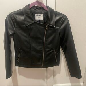 Old Navy Big Girls Biker Faux Leather Jacket